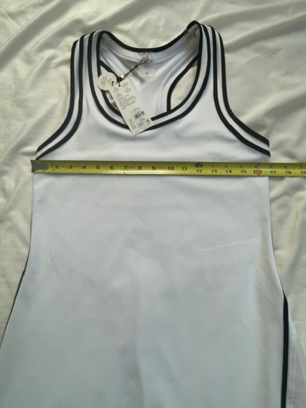 CALIA Women's Vented Fitness Court Dress, White, Size M - Picture 8 of 8